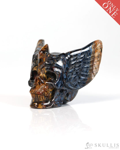 1.9’’ Pietersite Hand Carved Guardian Crystal Skull Sculpture Crystal Healing - Y9900358 - Tiny Gemstone Skull