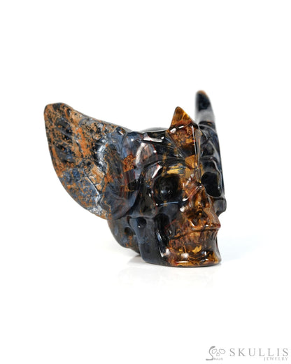 1.9’’ Pietersite Hand Carved Guardian Crystal Skull Sculpture Crystal Healing - Y9900358 - Tiny Gemstone Skull