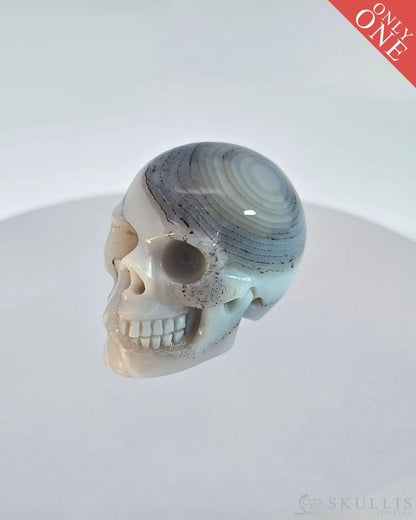 Gem Skull Of Agate Carved Realistic Tiny Gemstone