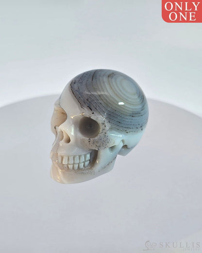 Gem Skull Of Agate Carved Realistic Tiny Gemstone