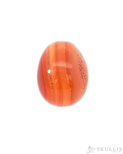 1.1’’ Carnelian Carved Gem Skull Skullis Realistic - 9500091 Tiny Gemstone