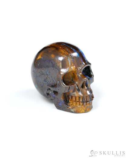 1.1’’ Matrix Opal Carved Gem Skull Skullis Realistic - 9500267 Tiny Gemstone Skull