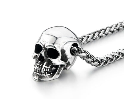 Skullis Sterling Silver Skull Pendant or Necklace, Sterling Silver 925 Chain, for Women & Men