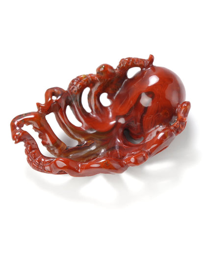 Skullis Signature Red Crazy Lace Agate Gem Skull Pendant Or Necklace Hand Carved Sterling Silver