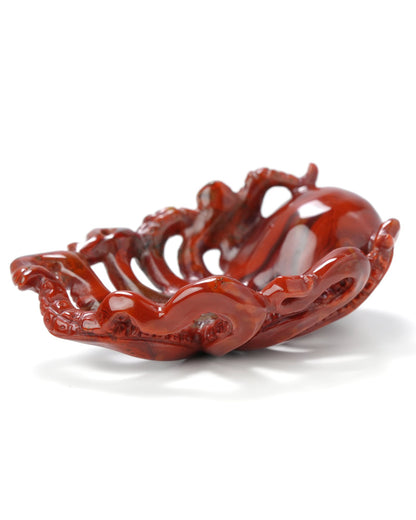 Skullis Signature Red Crazy Lace Agate Gem Skull Pendant Or Necklace Hand Carved Sterling Silver