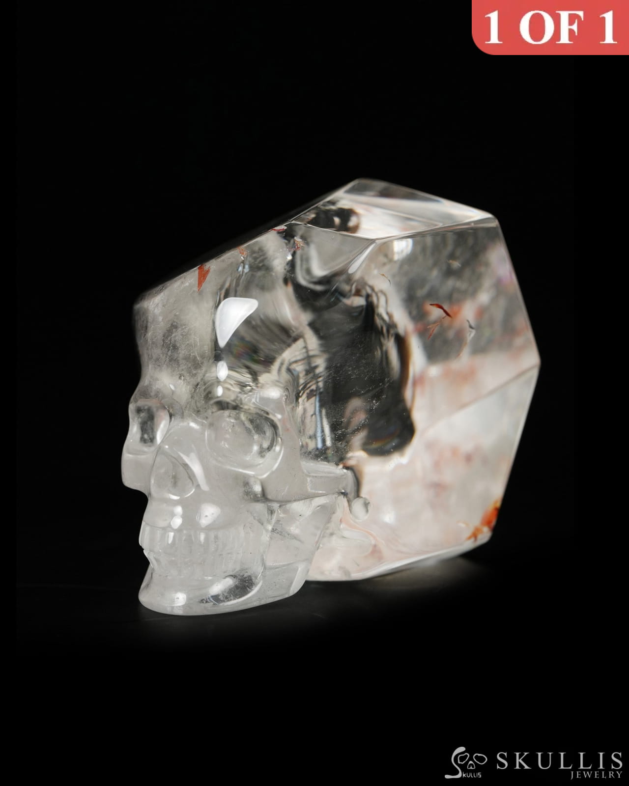2.2’’ Quartz Rock Crystal Hand Carved Crystal Skull Sculpture Crystal Healing - 9900528 - Tiny Gemstone Skull