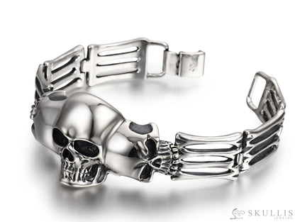 Gem Skull Bracelet In 925 Sterling Silver Skull Bracelets