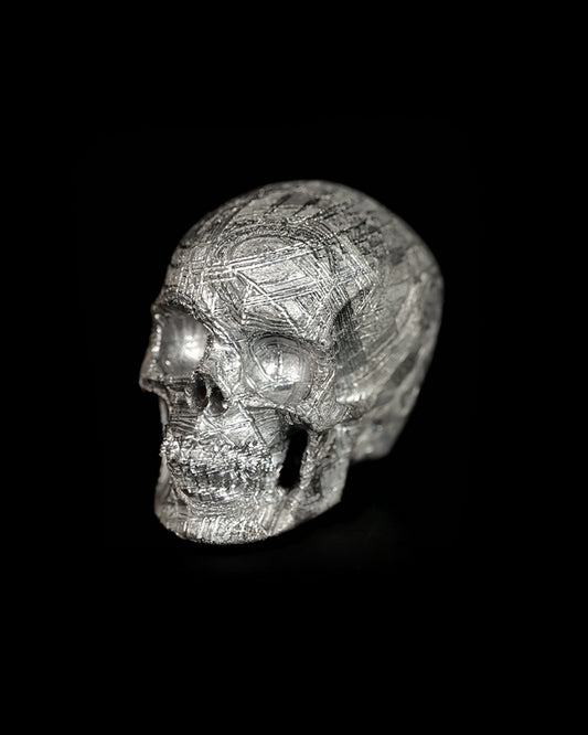 1.5" Sweden Meteorite Carved Gem Skull, Skullis Super Realistic - 9500250