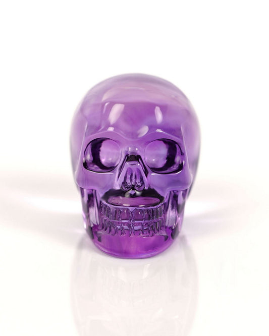 Rare 1.1" Amethyst Carved Gem Skull, Skullis Realistic - 9900013