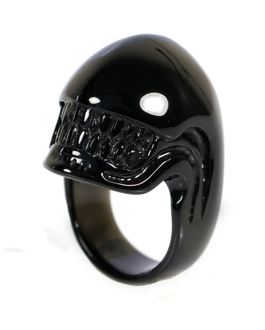 Inner Sight - Gem Skull Ring of Black Obsidian Carved Skull US size 9.5- ZR19900040