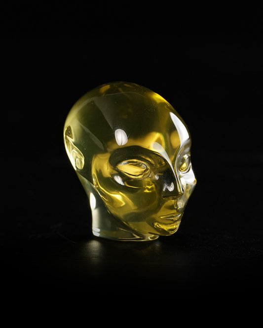 1.0" Citrine Hand Carved Gem Elf, Skullis Realistic - 9900371