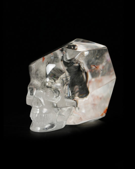 2.2" Quartz Rock Crystal Hand Carved Crystal Skull Sculpture, Crystal Healing - 9900528
