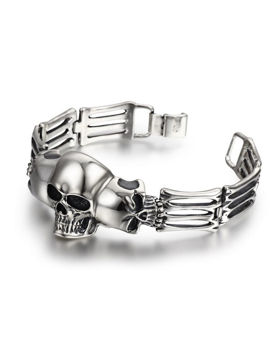 Gem Skull Bracelet in 925 Sterling Silver