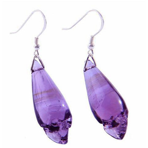 Gemstone 2.2" Sugilite Carved Crystal Raven Skull Pendant With 925 Silver Chain