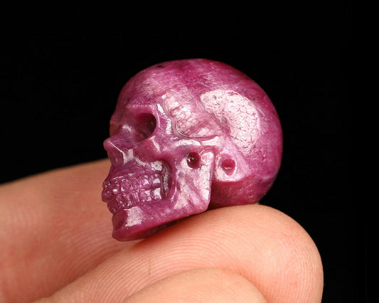 Gem Skull of Ruby Carved Skull, Realistic