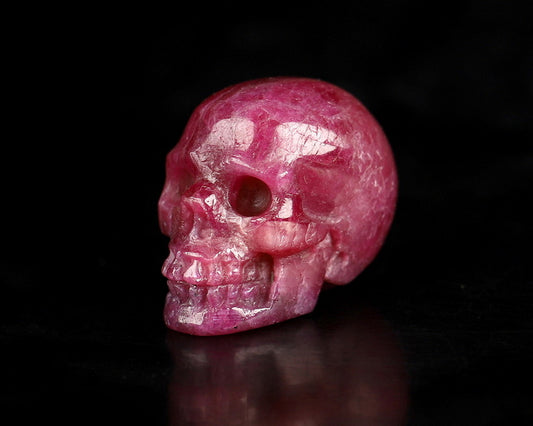 Gem Skull of Ruby Carved Skull, Realistic