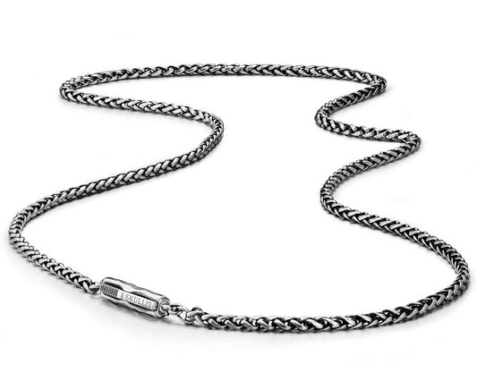Chopin Chain with Bayonet Clasp in Blackened Sterling Silver