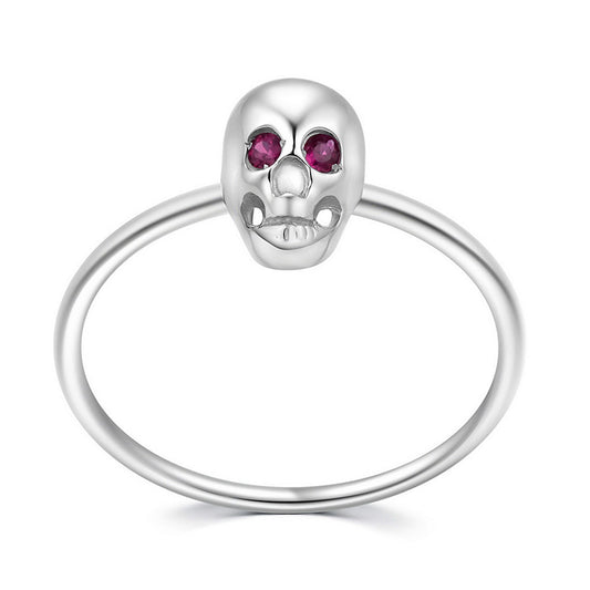 925 Sterling Silver Ruby Eyes Ring