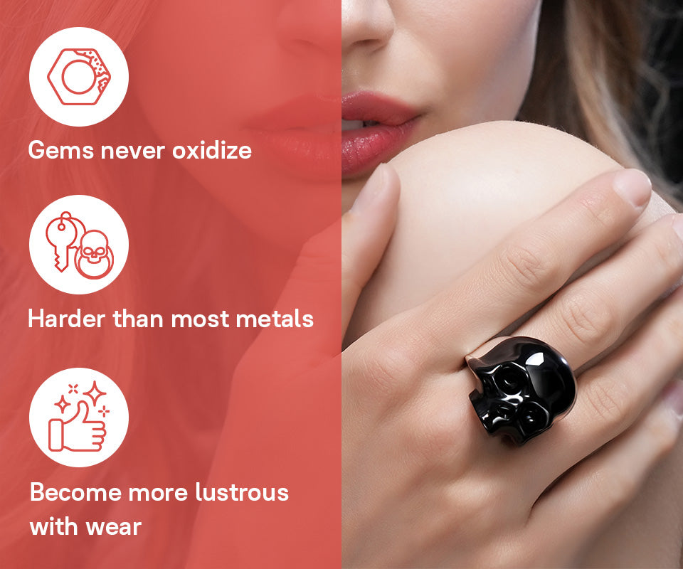 Signature Gem Skull Rings