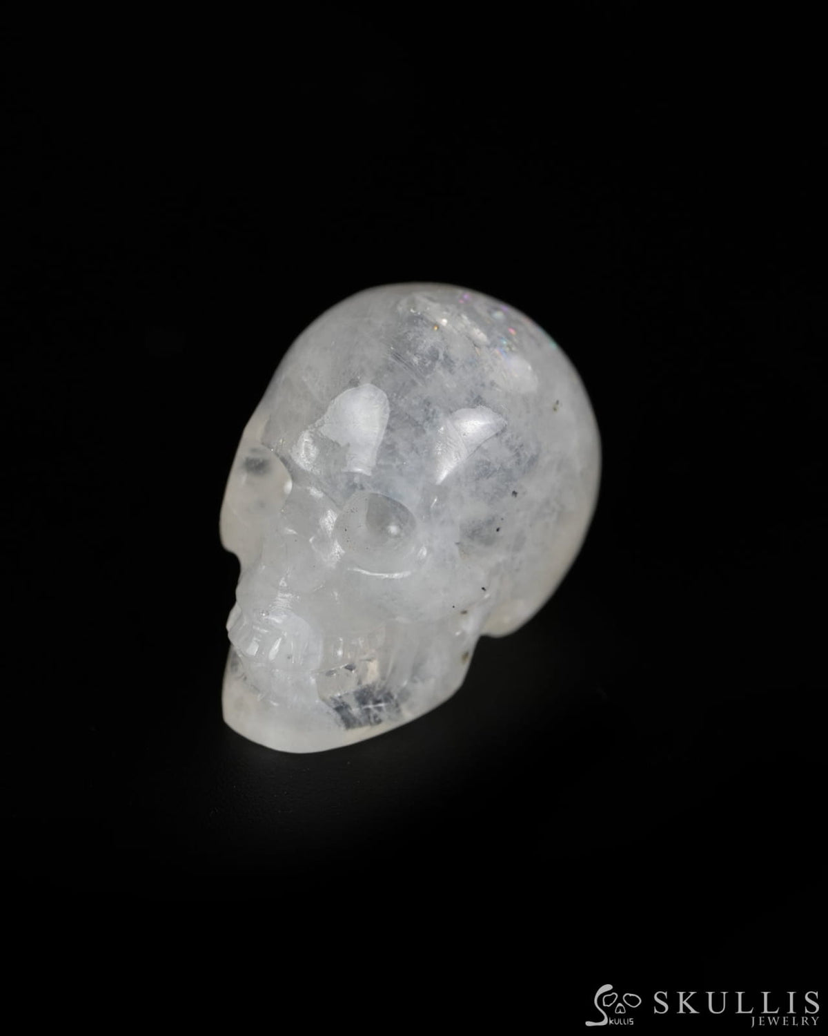 Flash 0.6’’ Moonstone Carved Gem Skull Skullis Realistic - 9900593 - Tiny Gemstone Skull