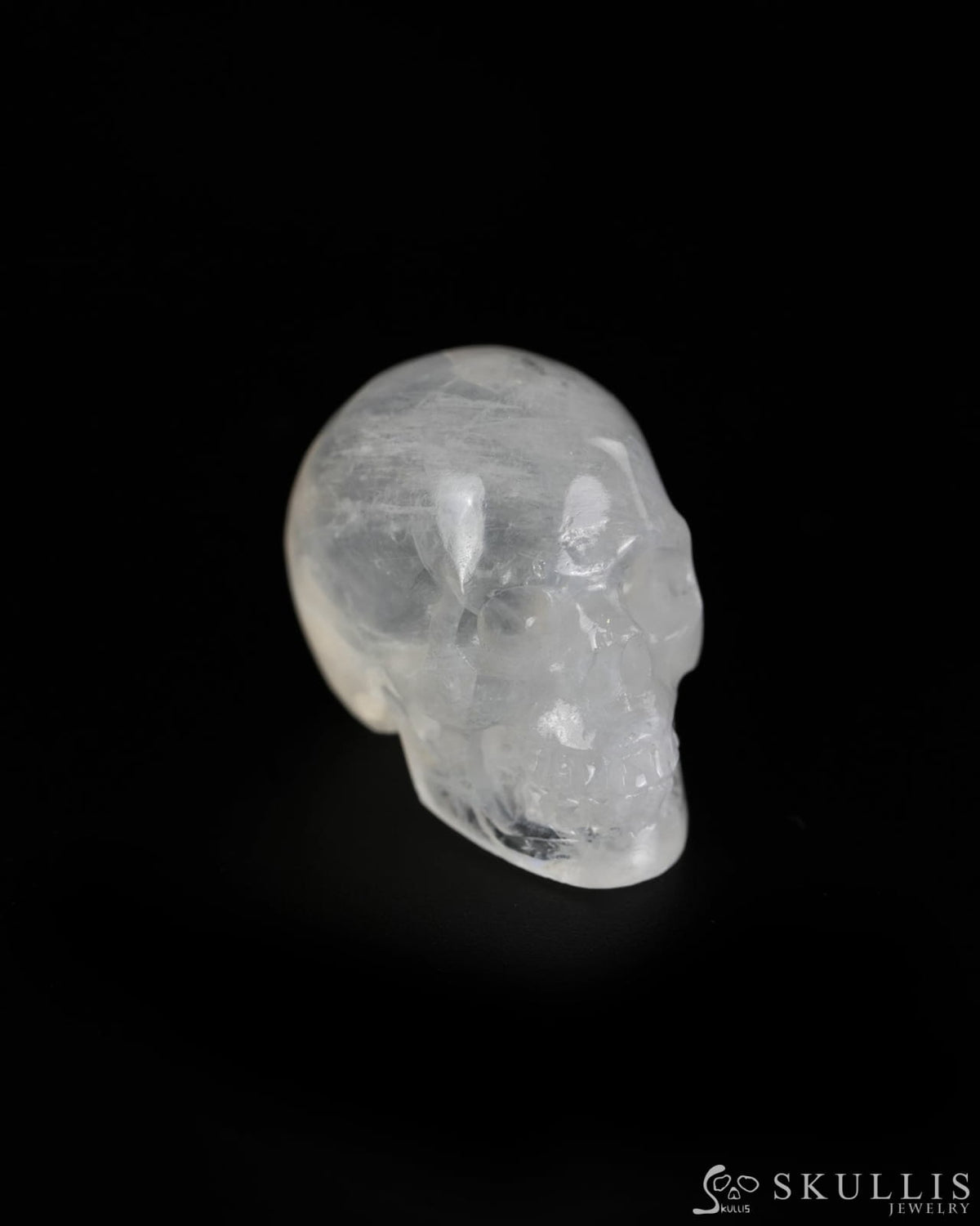 Flash 0.6’’ Moonstone Carved Gem Skull Skullis Realistic - 9900593 - Tiny Gemstone Skull