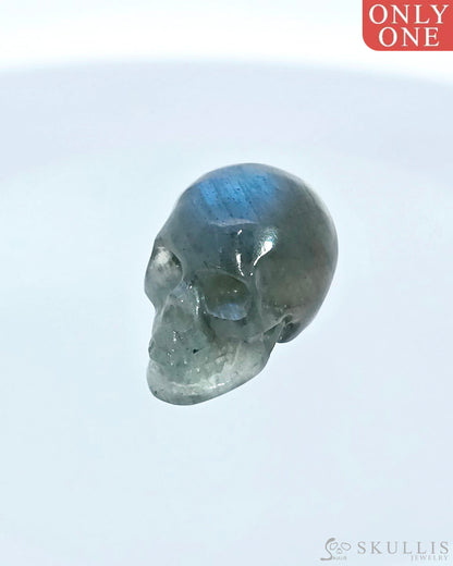 Flash 0.7’’ Labradorite Carved Gem Skull Skullis Realistic - I9500075 Tiny Gemstone