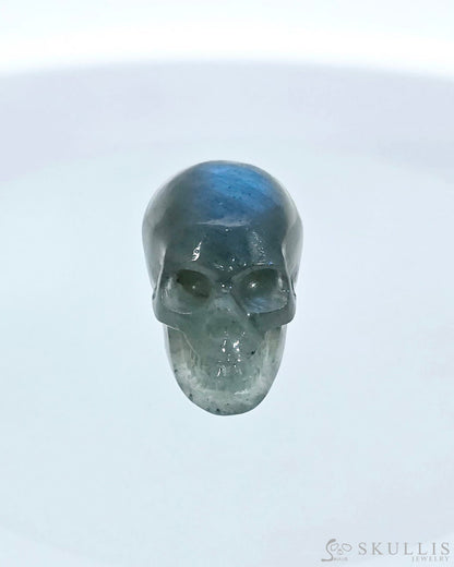 Flash 0.7’’ Labradorite Carved Gem Skull Skullis Realistic - I9500075 Tiny Gemstone