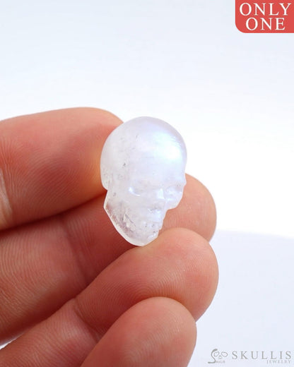 Flash 0.7’’ Moonstone Carved Gem Skull Skullis Realistic - 9500175 Tiny Gemstone