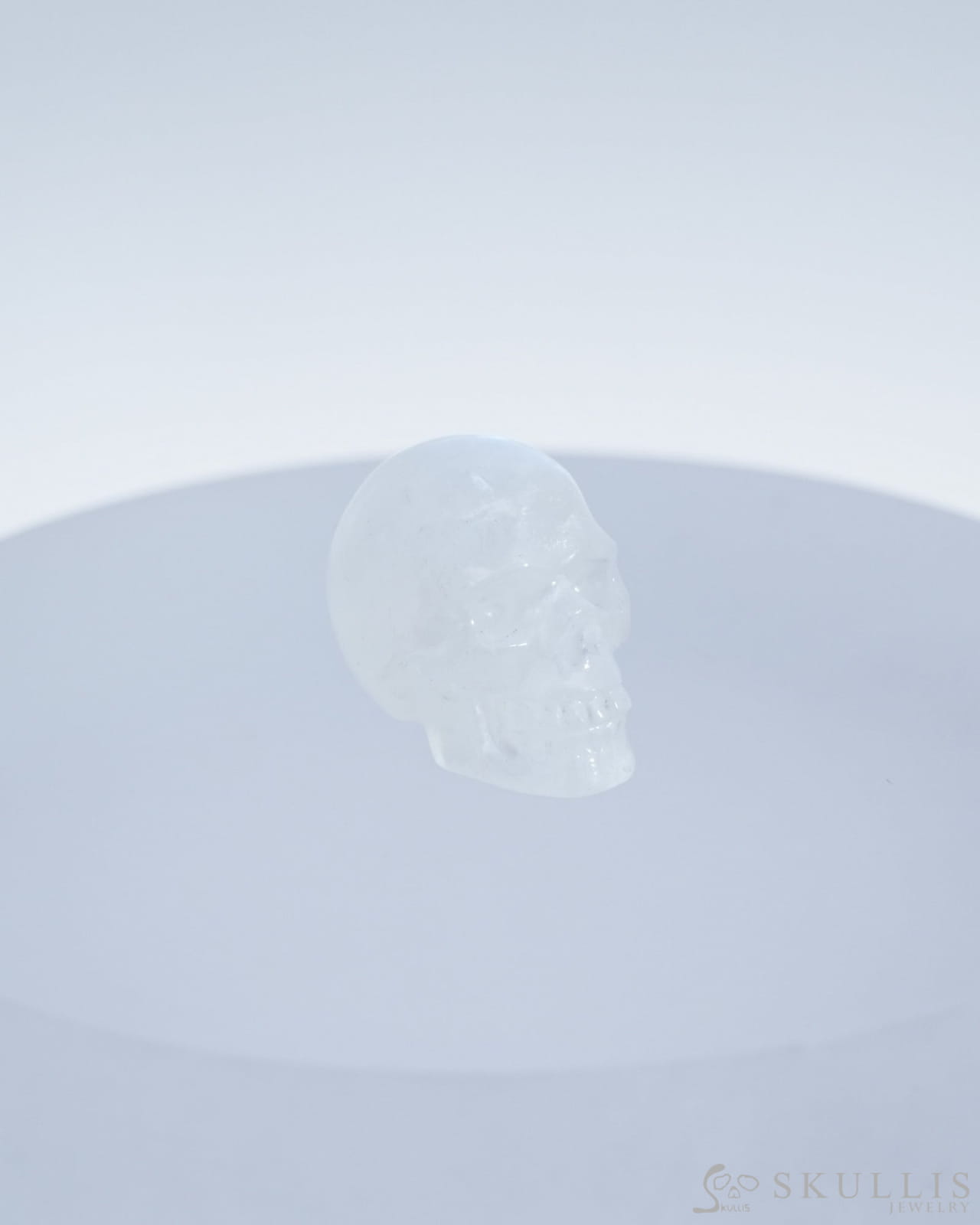 Flash 0.7’’ Moonstone Carved Gem Skull Skullis Realistic - 9500175 Tiny Gemstone