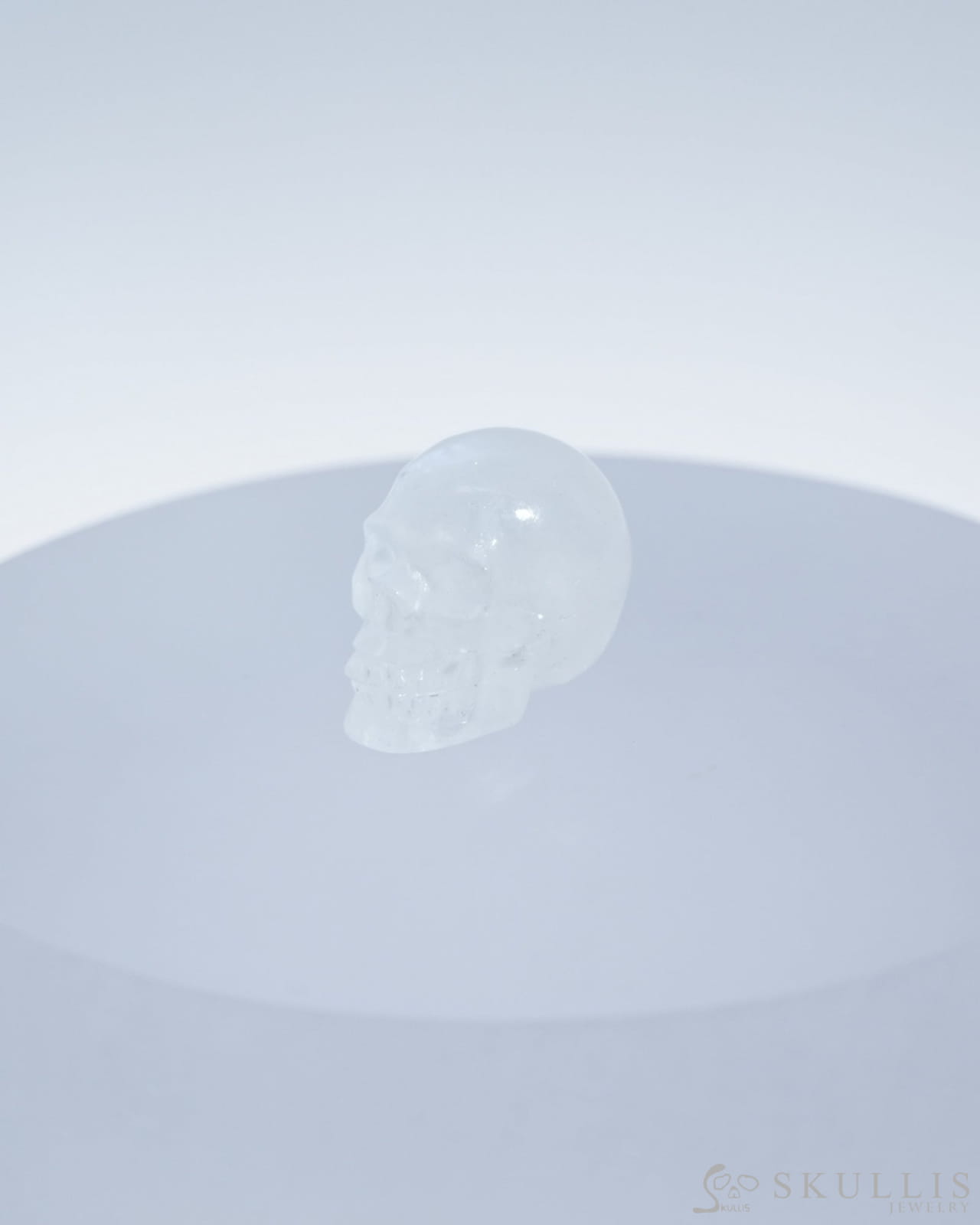 Flash 0.7’’ Moonstone Carved Gem Skull Skullis Realistic - 9500175 Tiny Gemstone