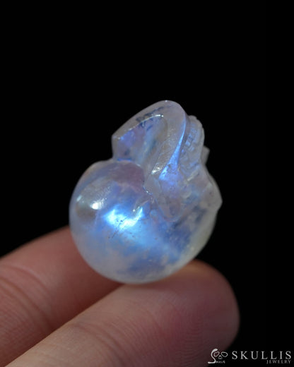 Flash 0.7’’ Moonstone Carved Gem Skull Skullis Realistic - 9800179 Tiny Gemstone Skull