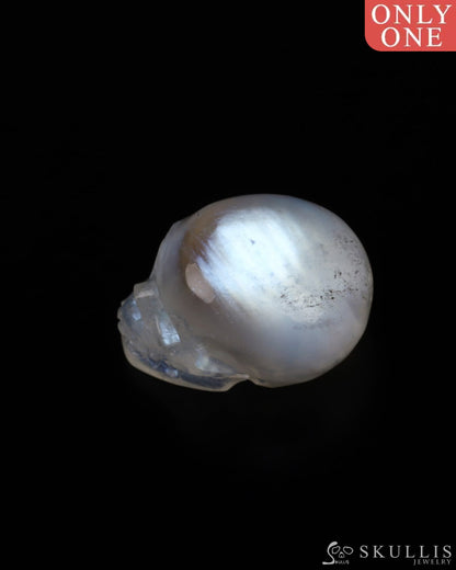Flash 0.8’’ Moonstone Carved Gem Skull Skullis Realistic - 9800029 Tiny Gemstone Skull