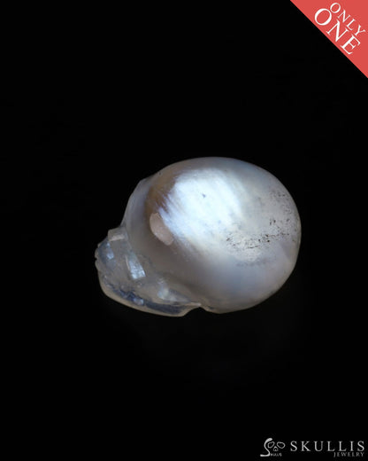 Flash 0.8’’ Moonstone Carved Gem Skull Skullis Realistic - 9800029 Tiny Gemstone Skull