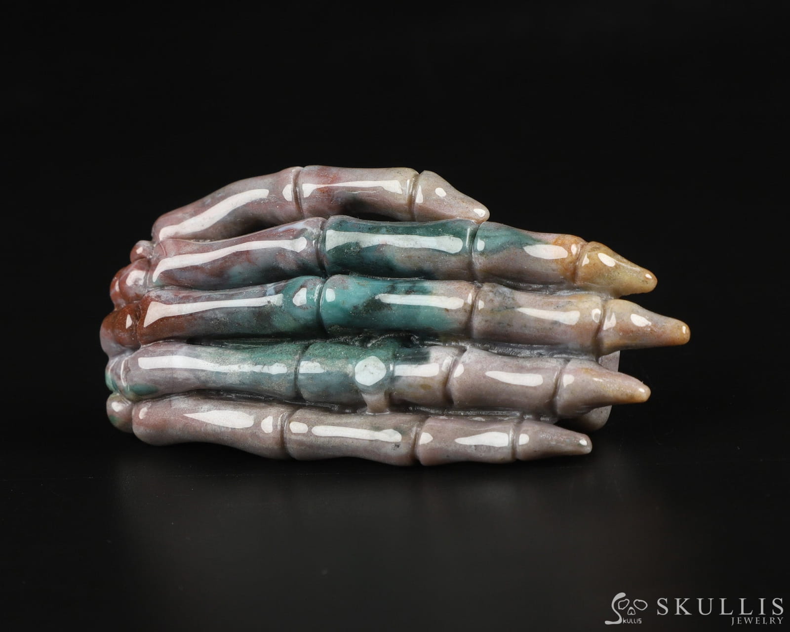Gem Skull Buckle Of Indian Agate Skeleton Hand Carved Skull Skull Buckles