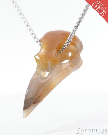 Gem Raven Pendant Necklace Of Agate Crystal - 9500119 Skull Pendants