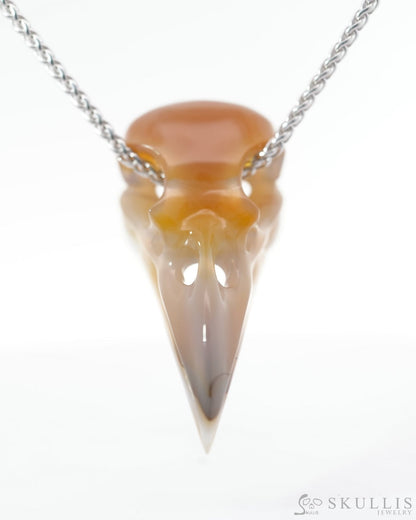 Gem Raven Pendant Necklace Of Agate Crystal - 9500119 Skull Pendants