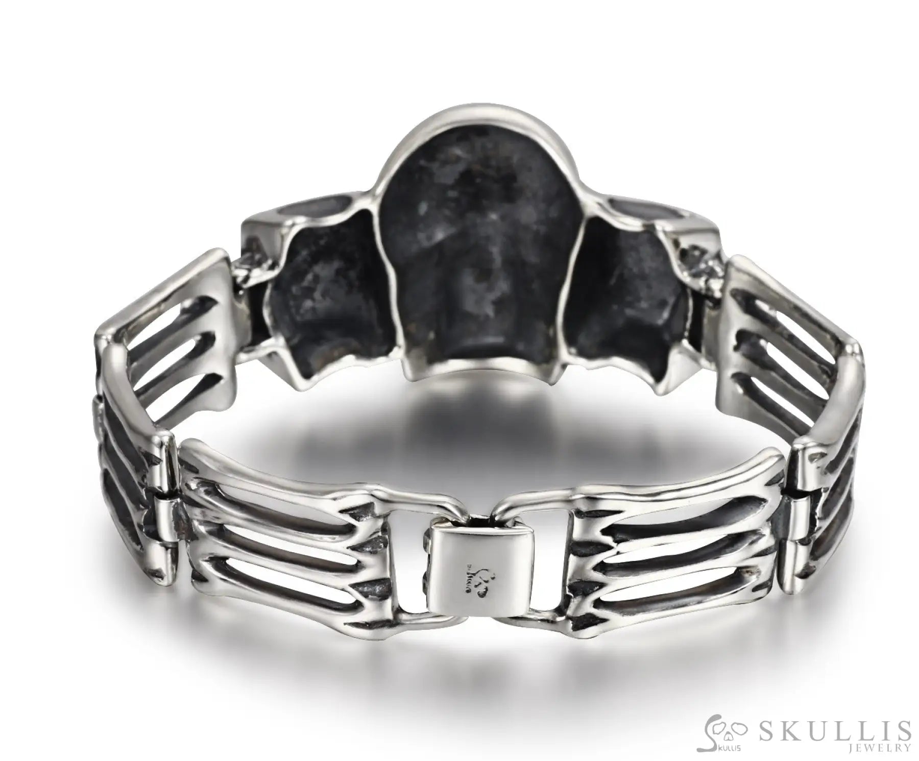 Gem Skull Bracelet In 925 Sterling Silver Skull Bracelets