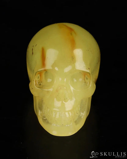 Gem Skull Of Baltic Amber Carved Realistic Tiny Gemstone