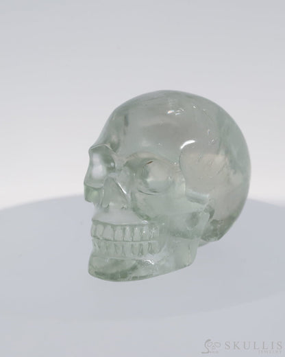 Gem Skull Of Green Quartz Carved Realistic Tiny Gemstone