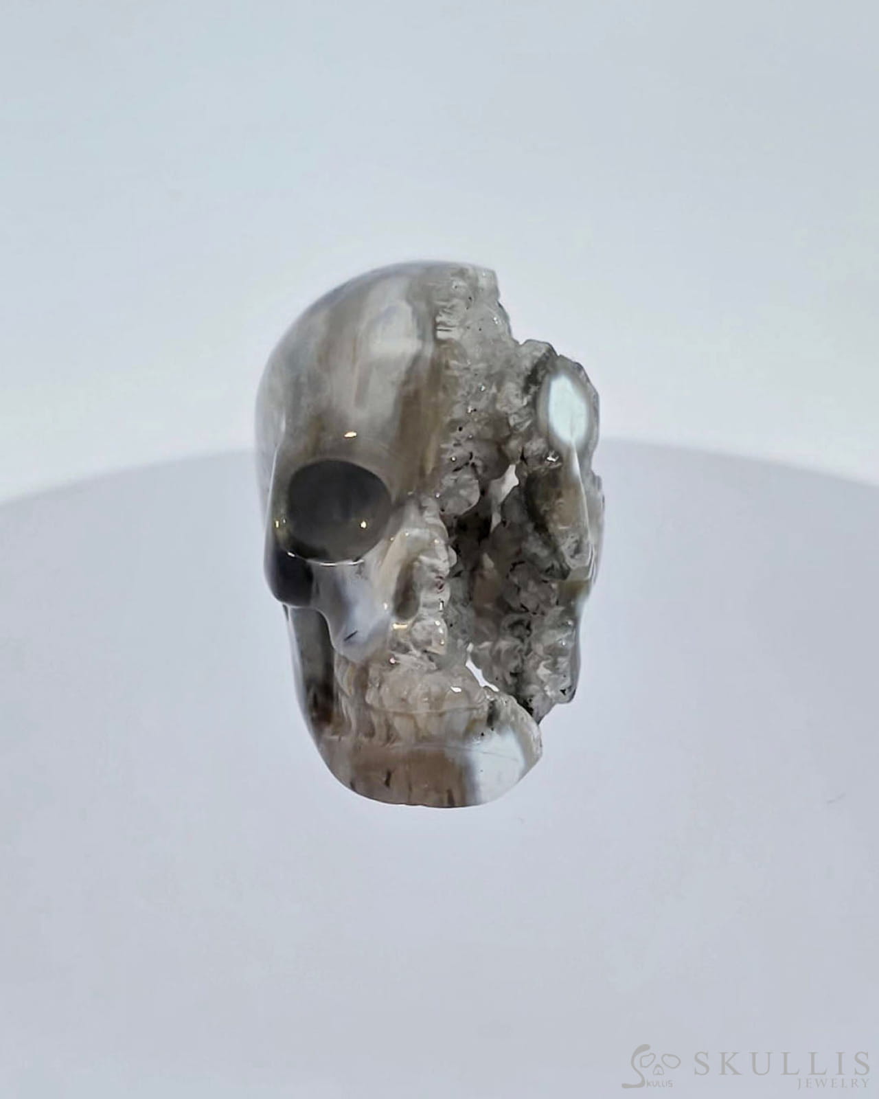 Gem Skull Of Ocean Jasper Carved Realistic Tiny Gemstone