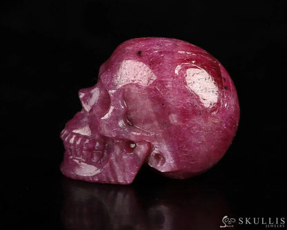 Gem Skull Of Ruby Carved Realistic Tiny Gemstone