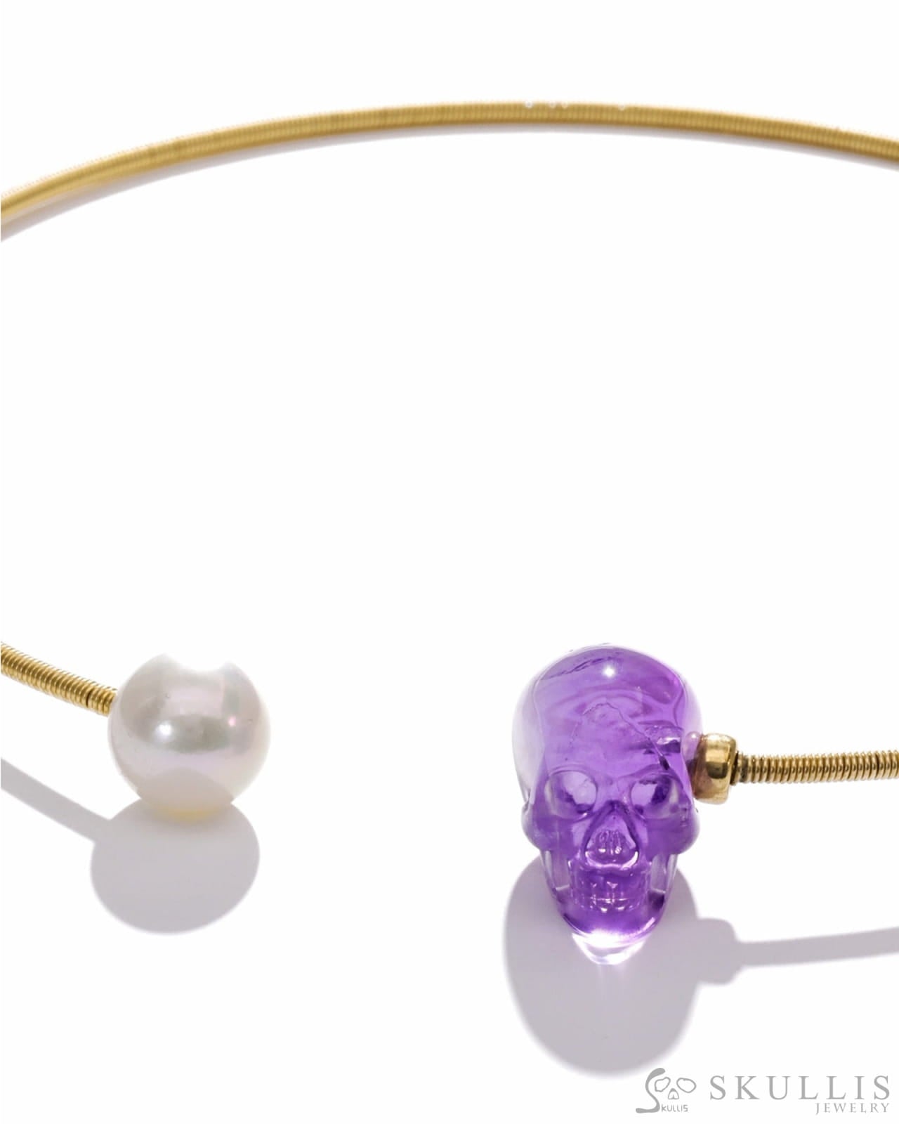 Gem Skull Pendant Necklace Of Amethyst Carved Skull Skull Pendants