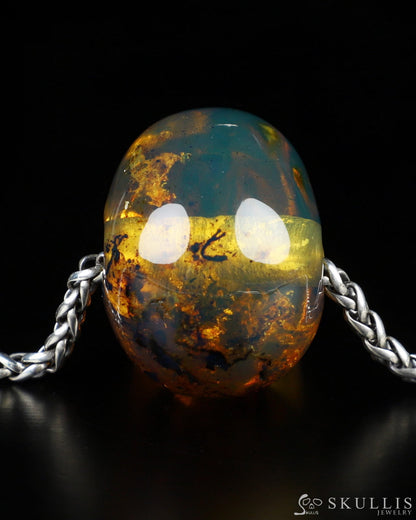 Gem Skull Pendant Necklace Of Dominican Blue Amber Carved Skull Skull Pendants