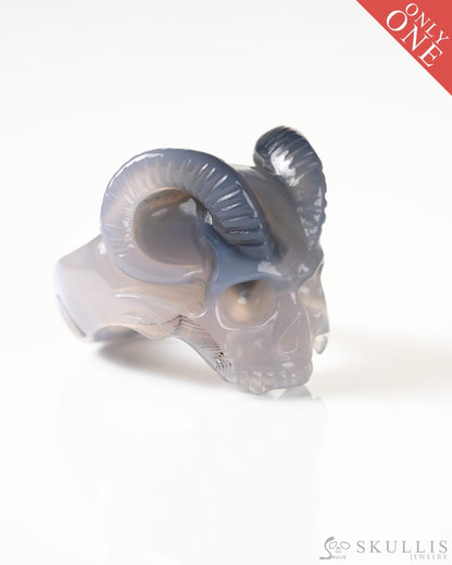 Gem Skull Ring of Agate Carved Beast Skull US size 12 - 9800271 Skull Rings