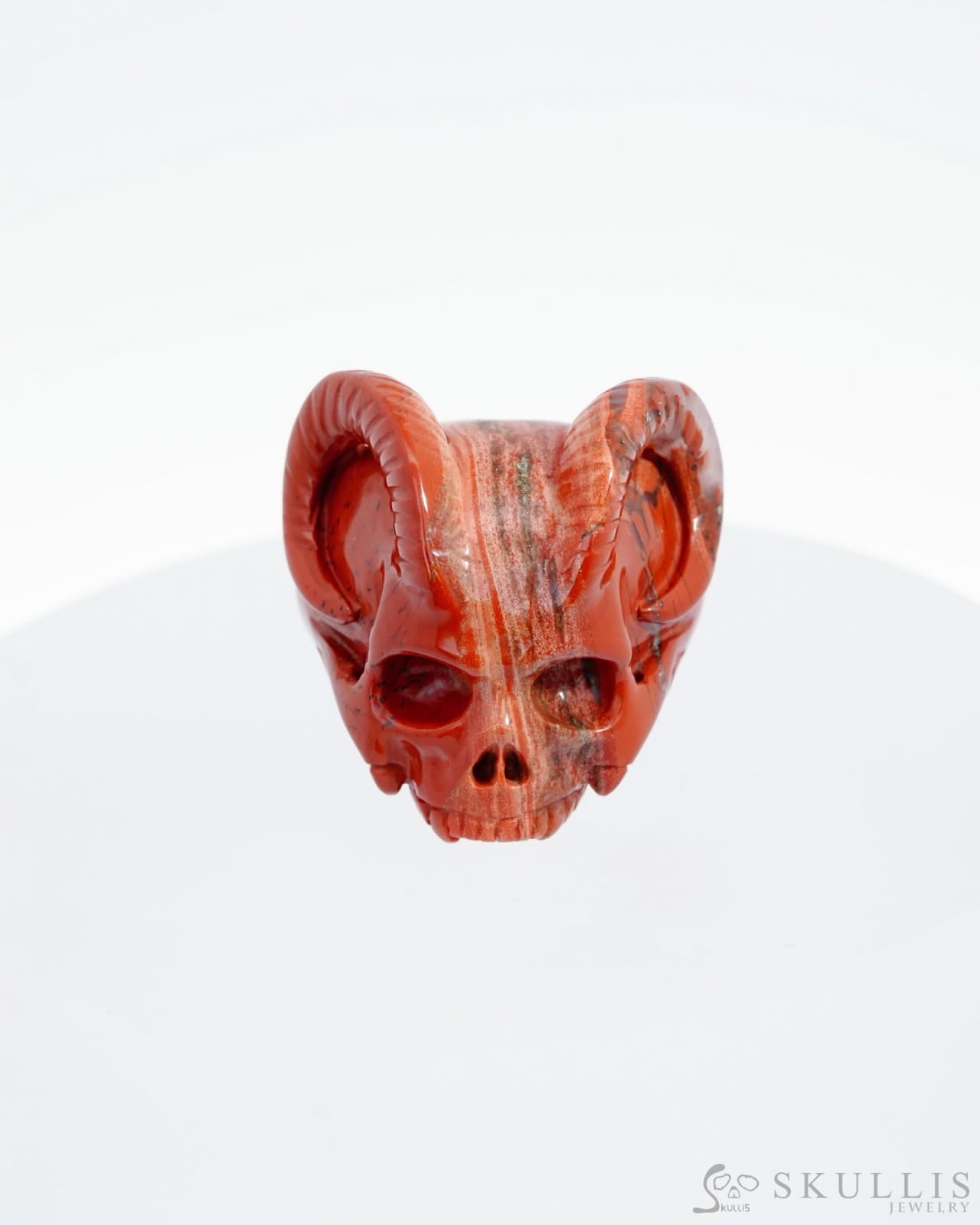 Gem Skull Ring Of Red Jasper Carved Totally Us Size 10 - 9500127 Rings