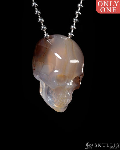 Hollow Essence - Gem Skull Pendant Necklace of Agate Carved Hollow Skull - Y9500446 - Skull Pendants