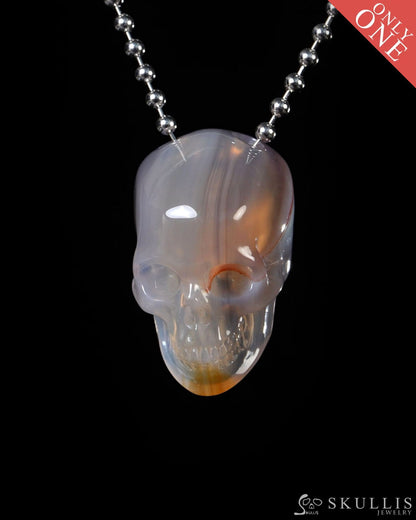 Hollow Essence - Gem Skull Pendant Necklace of Agate Carved Hollow Skull - Y9500448 - Skull Pendants