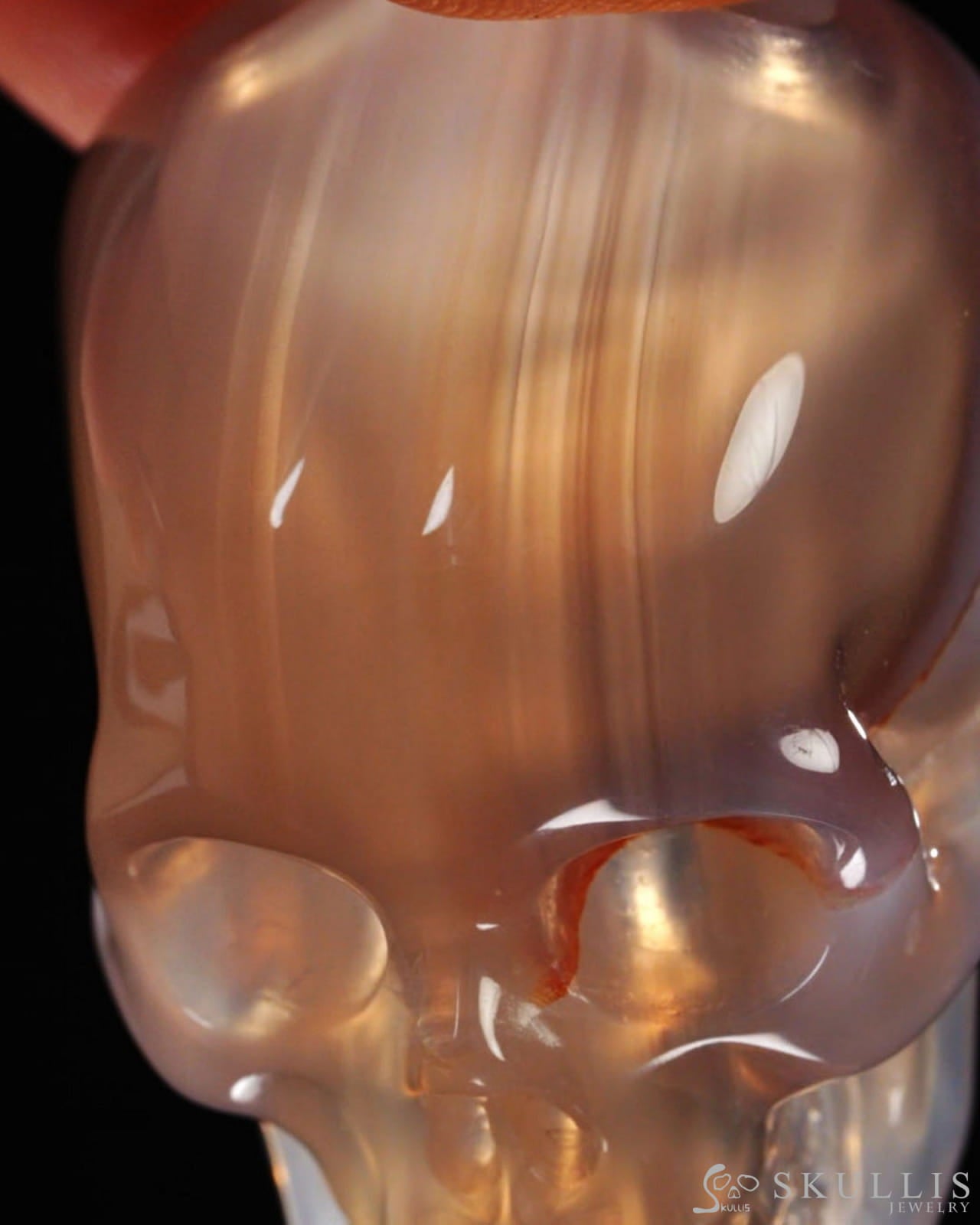 Hollow Essence - Gem Skull Pendant Necklace of Agate Carved Hollow Skull - Y9500448 - Skull Pendants
