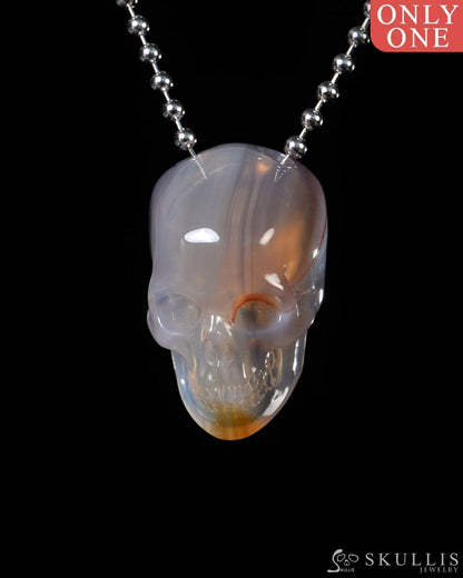 Hollow Essence - Gem Skull Pendant Necklace of Agate Carved Hollow Skull - Y9500448 - Skull Pendants