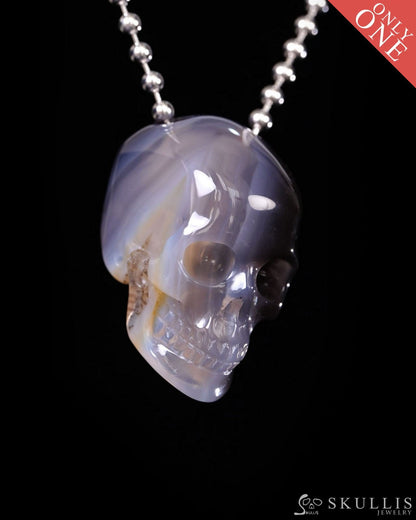 Hollow Essence - Gem Skull Pendant Necklace of Agate Carved Hollow Skull - Y9500449 - Skull Pendants